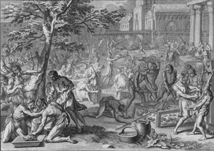 Feast in Honor of the Sun, the Day of the Great Ramy, 1723 by Bernard Picart
