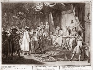 Jewish Wedding in the Jewish Portuguese Community (engraving) by Bernard Picart