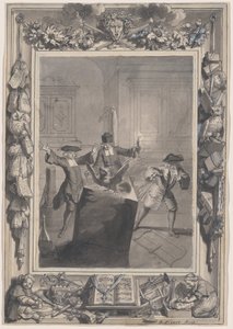 Le Lutrin: A Night Scene with Boirude, Brontin, and L