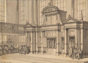 Joy of the Law in the Portuguese Synagogue in Amsterdam by Bernard Picart