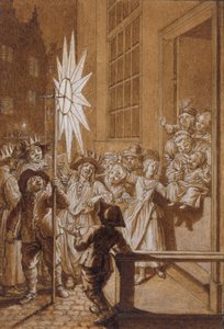 Singing Lutheran Children with a Star on Epiphany in Amsterdam by Bernard Picart
