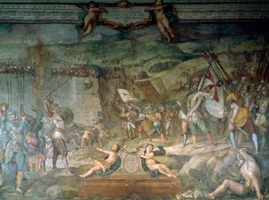 Battle of Bona between Genoese and Turks, September 16 by Bernardino Barbatelli Poccetti