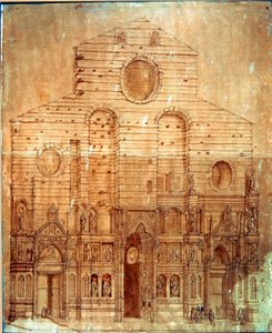 Facade of the Cathedral of Florence by Bernardino Barbatelli Poccetti