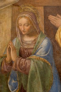 Nativity and Adoration of the Shepherds, c. 1520-1525 (detail) by Bernardino Luini
