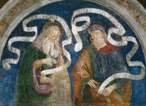 The Apostle James the Great and the prophet Zephaniah by Bernardino di Betto (workshop of) Pinturicchio