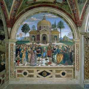 Discussion in the Temple by Bernardino di Betto Pinturicchio