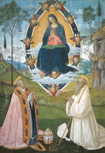 Madonna with Gregory the Great and Saint Benedict by Bernardino di Betto Pinturicchio