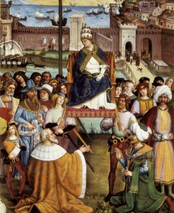 Pope Pius II blessing the fleets before leaving Ancona for the Holy Land on 15th of August 1464 (detail)