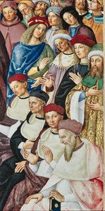 The Piccolomini Library, south east wall: “Aeneas Sylvius receives the Cardinal’s hat from Pope Calixtus III, December 17 by Bernardino di Betto Pinturicchio