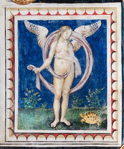 The Piccolomini Library, the ceiling, panel with allegory of Providence