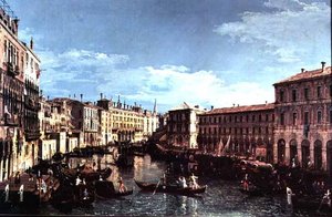 Grand Canal, Venice, Looking South to the Rialto Bridge