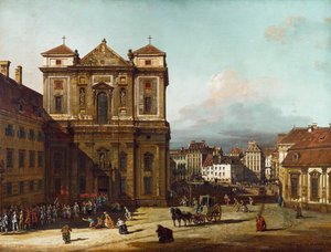 The Freyung in Vienna, from the Northwest by Bernardo Bellotto