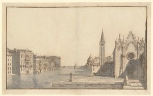 The Grand Canal from the Carità to the Dogana da Mar by Bernardo Bellotto