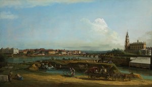 View of Dresden with the Hofkirche at Right