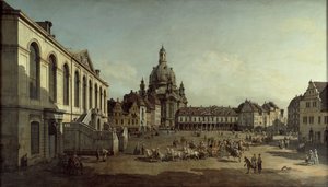 View of the Neumarkt in Dresden from the Judenhof by Bernardo Bellotto