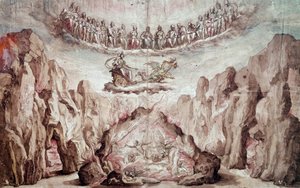 Project for the decor and machinery of an intermede, Le Tromphe de Circe by Bernardo Buontalenti