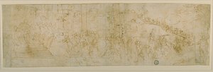 Solomon and the Queen of Sheba; Sketch of the Queen of Sheba by Bernardo Castello