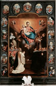 Virgin with Child and Mysteries of the Rosary by Bernardo Castello