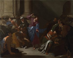 Christ driving the Traders from the Temple by Bernardo Cavallino
