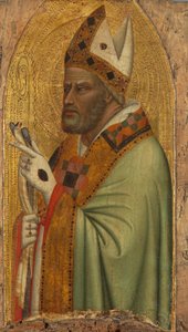 Saint Bishop with a Goldfinch by Bernardo Daddi