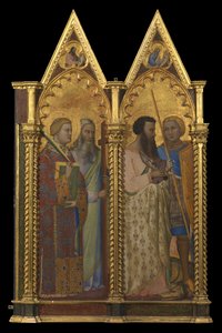 Saints Bartholomew and George (left panel) (recto) by Bernardo Daddi