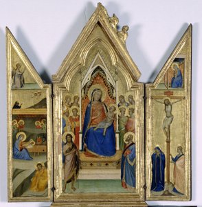 Triptych with Madonna and Child by Bernardo Daddi