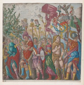 Sheet 7: Procession of Musicians and Others Holding Standards, from The Triumph of Julius by Bernardo Malpizzi