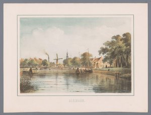 Cityscape of Alkmaar by Bernardus Gerardus ten Berge