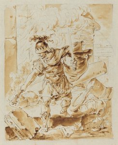 Alexander Setting Fire to Persepolis by Bernhard Rode