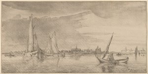 River with Town