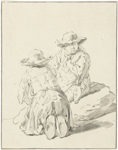Two Boys Sitting on the Ground