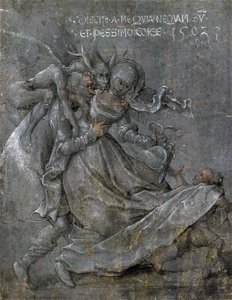 Pair of Lovers with the Devil and Cupid by Bernhard Strigel