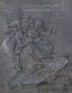 Pair of Lovers with the Devil and Cupid by Bernhard Strigel