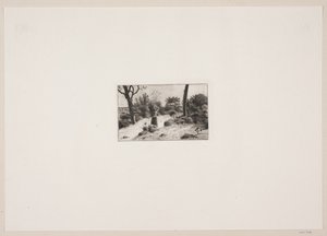 Landscape with a Woman Carrying a Basket. Scene from Kullen by Bernhard Ulrik Middelboe