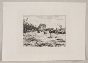 Landscape with a Woman Carrying Brushwood by Bernhard Ulrik Middelboe