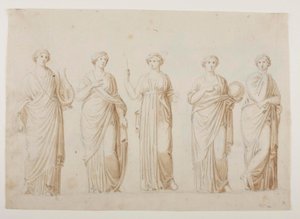 The Muses Terpsichore, Erato, Clio, Urania, and Polyhymnia by Bertel Thorvaldsen