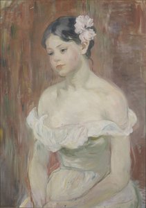 Girl with decollete The Flower in Hair