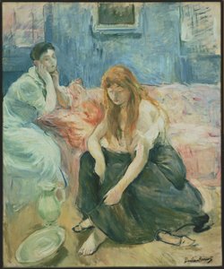 Young Women at their Toilette (title given by the artist) by Berthe Morisot