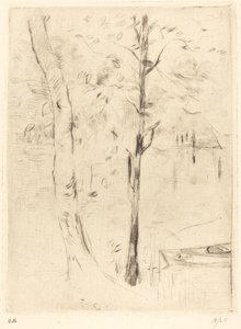 Lake with Rowboat by Berthe Morisot