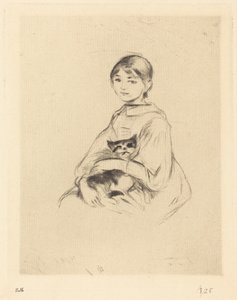 Little Girl with Cat by Berthe Morisot