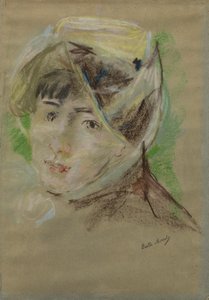 Portrait of a Girl with a Veil (Jeanne Pontillon) by Berthe Morisot