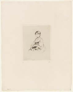 Young Girl with a Cat by Berthe Morisot
