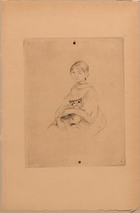 Young Girl with a Cat by Berthe Morisot