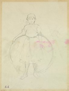 Young Girl with a Hoop, 1888 by Berthe Morisot