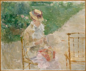 Young Woman Knitting by Berthe Morisot
