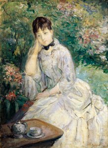 Young Woman Seated on a Sofa