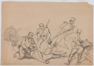 Gurkhas Rifling the Dead Sikhs by Bethune Donald Grant