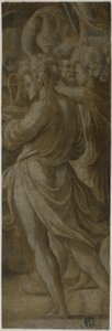 Fragment of a Composition: Attendants Bearing Flagons by Biagio Pupini