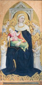 Enthroned Madonna with Child and Four Angels, c.1433 by Bicci di Lorenzo