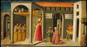 Saint Nicholas resuscitating three youths by Bicci di Lorenzo